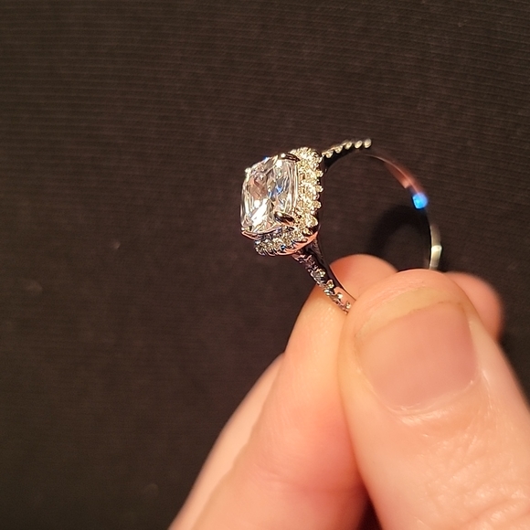 Cushion Cut Halo Ring - Picture 9 of 12